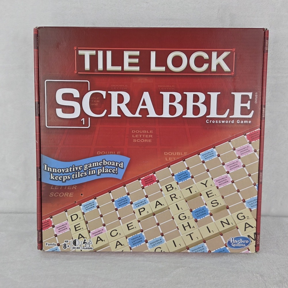 Scrabble Tile Lock Board Game Winning Moves Hasbro 2020 Complete